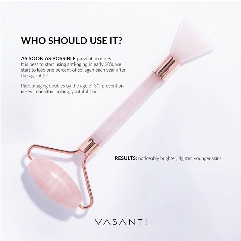 Rose Quartz Roller & Gua Sha Tool