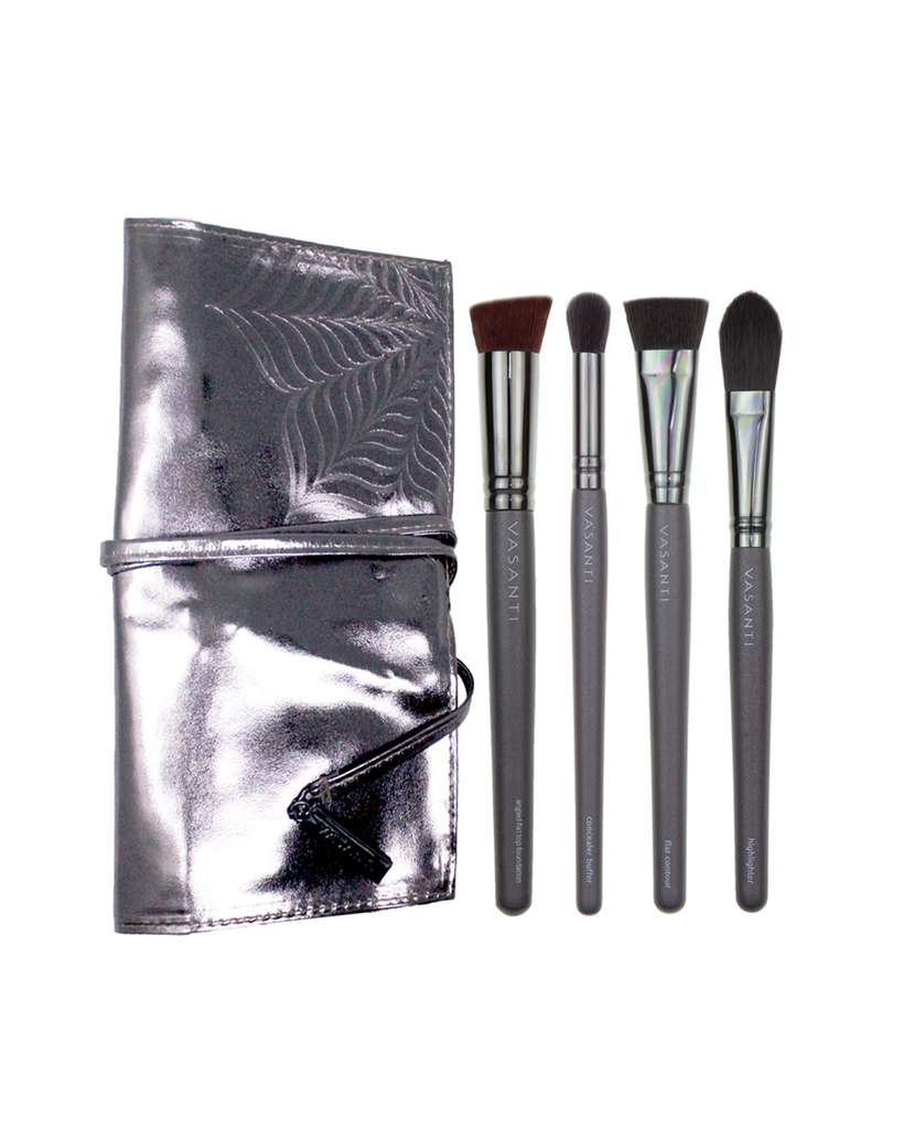 Vasanti Ultimate Face Shaper Brush Set with bag - Front Shot