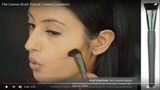 A girl applying contour to her face using Vasanti Flat Contour - Face Shaper Brush - Screenshot from Youtube video